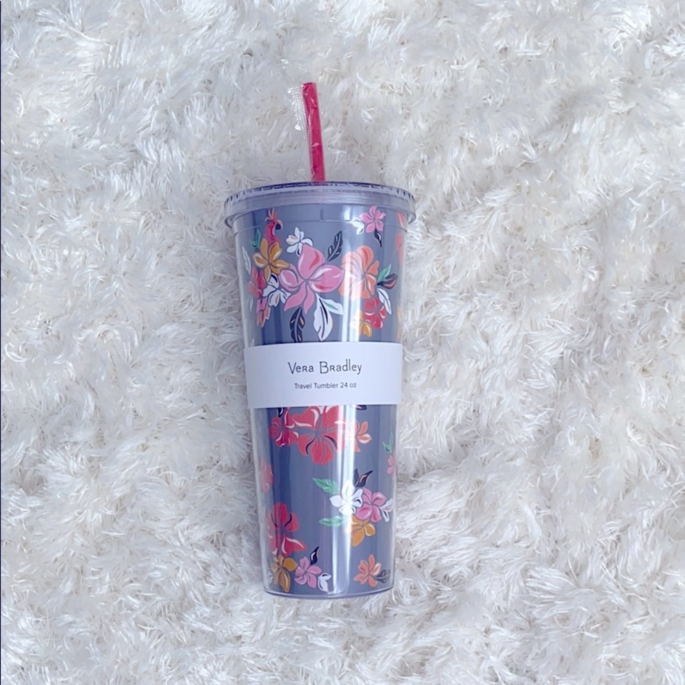 NWT Vera Bradley Cup with straw